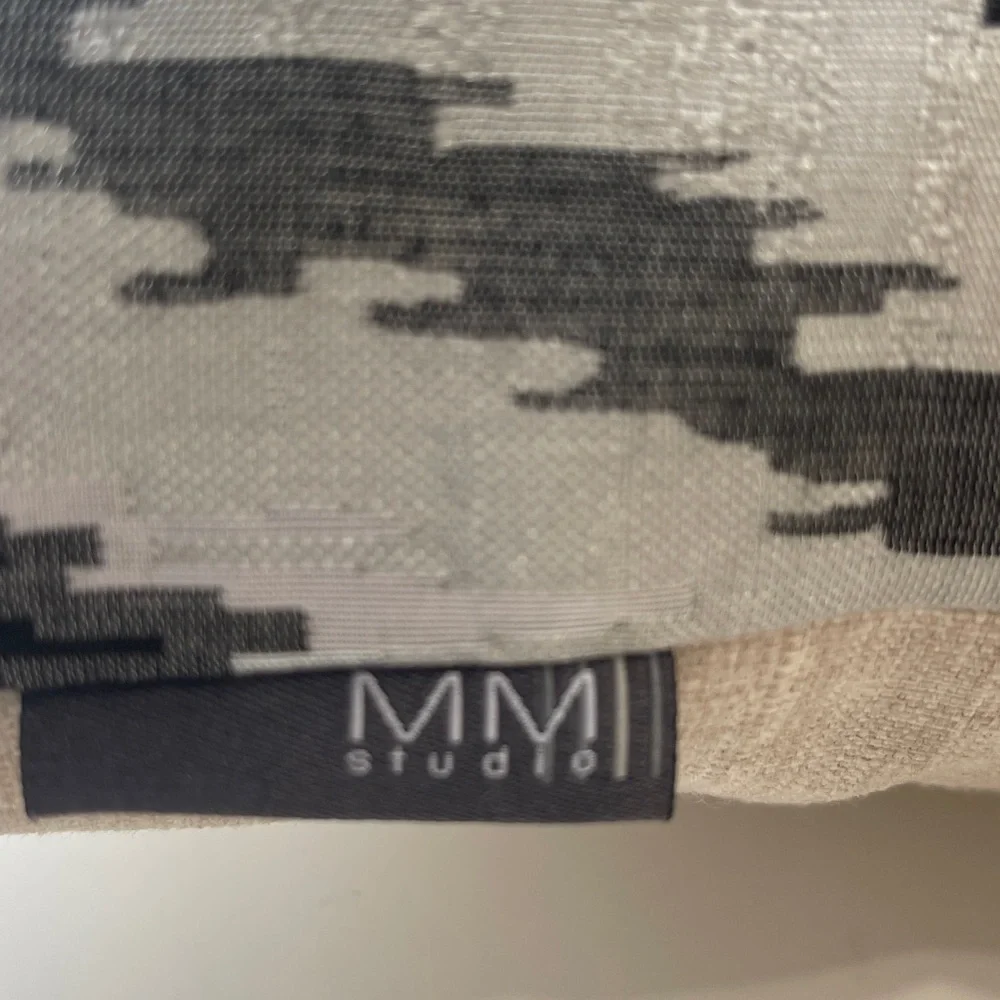 M.STUDIO Black and Gray Chevron Pillow